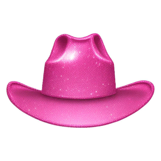 pink sparkly cowgirl hat sticker