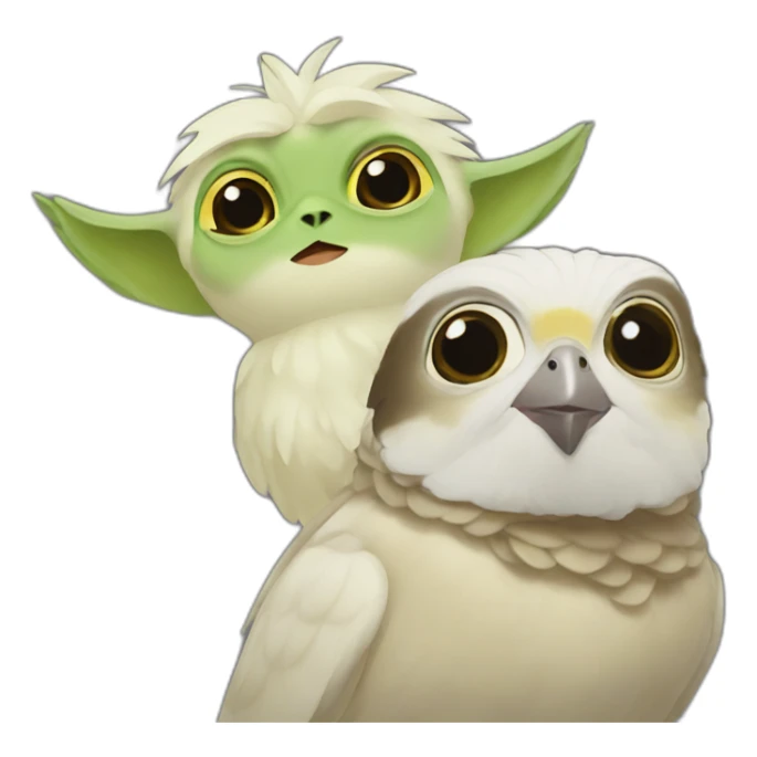 cockatiel with yoda sticker
