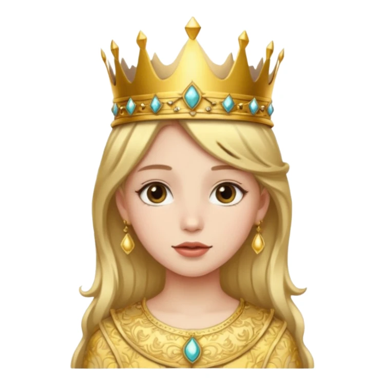 girl with crown sticker