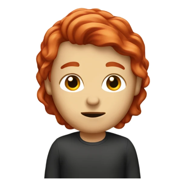 Red hair saying I don’t know sticker