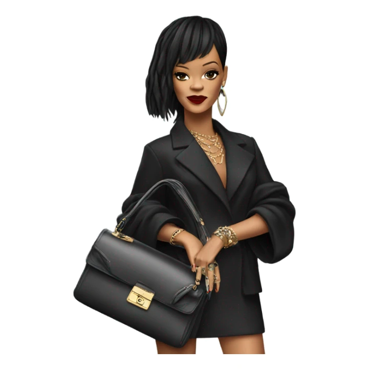 Rihanna with bag sticker