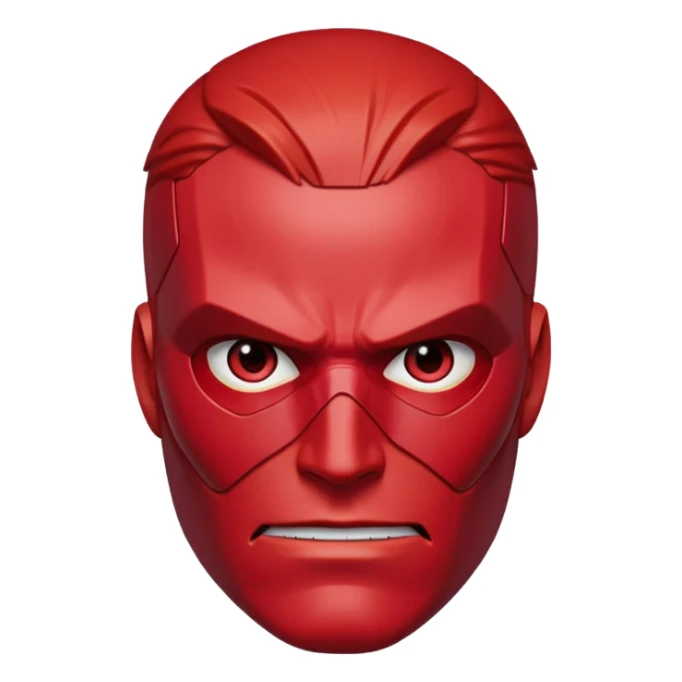 red face vision marvel half body from captain america: civil war sticker