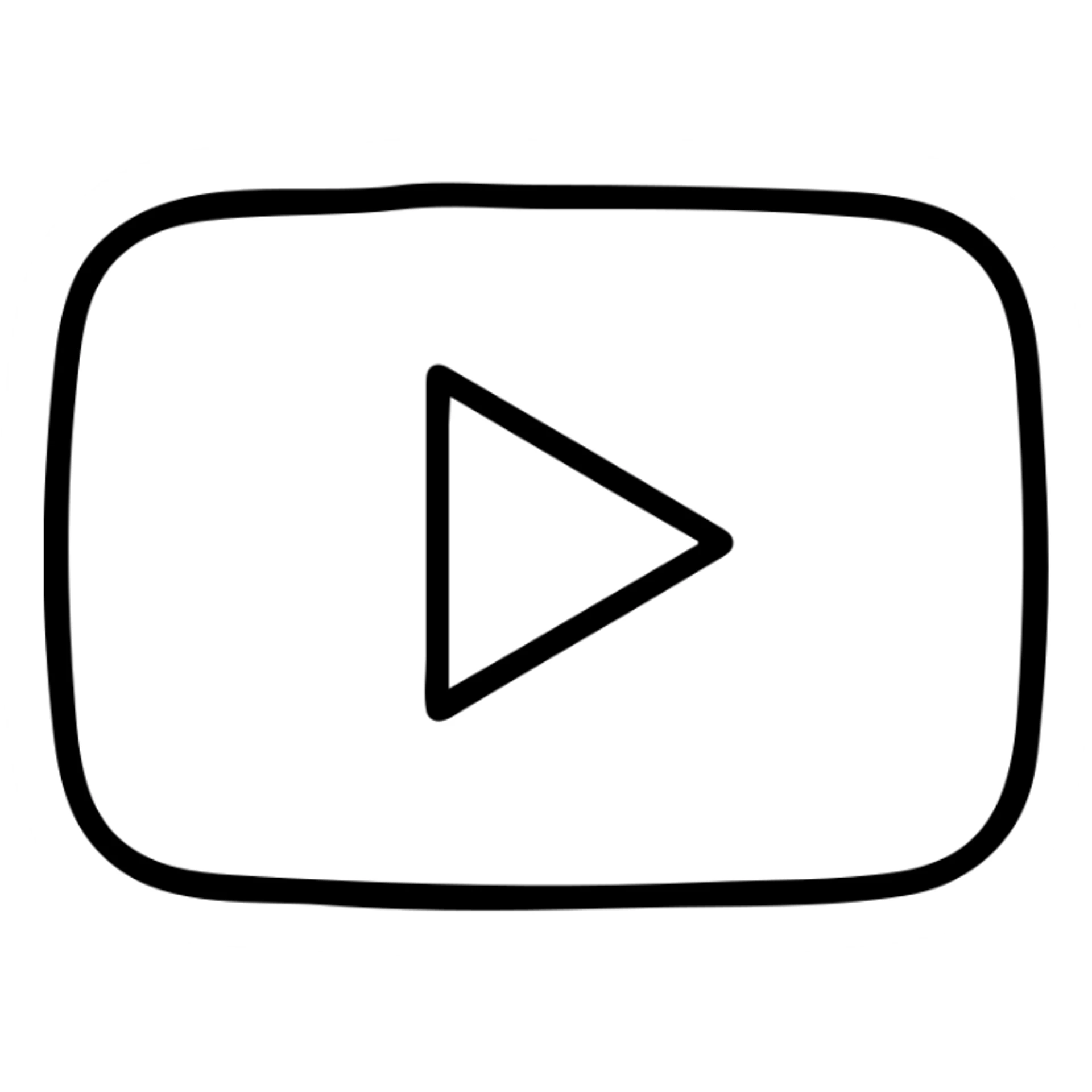 YouTube logo outlined icon sticker