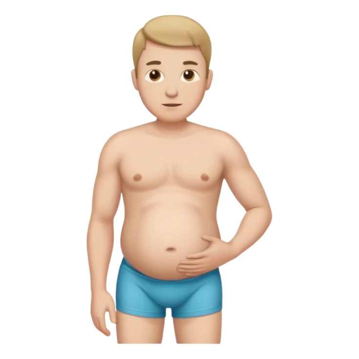 Un hombre hembarazado en calzonsillos sticker