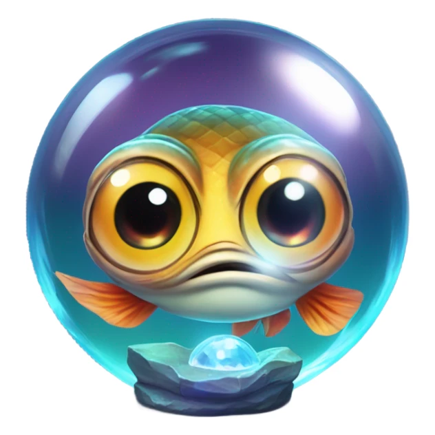 Fish fortune teller watched a studio ghibli movie sticker