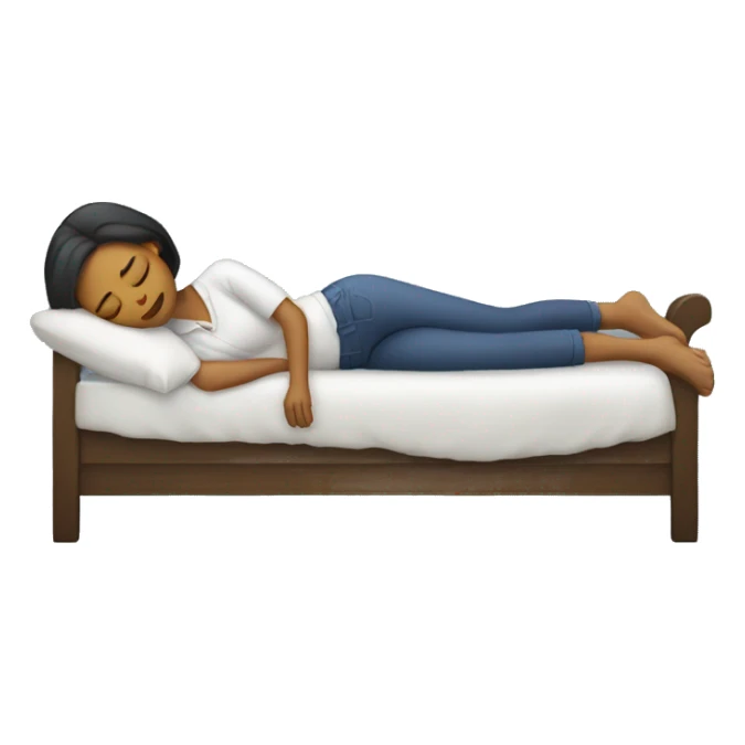 women asleep with bent leg sticker