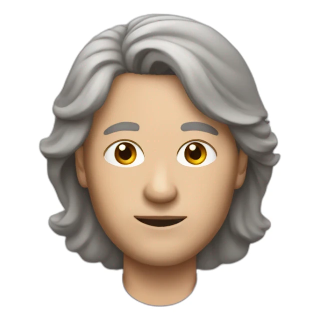 50 years old marathon runner with brown grey hair sticker