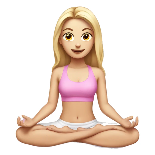 beautiful white girl doing yoga pink sticker