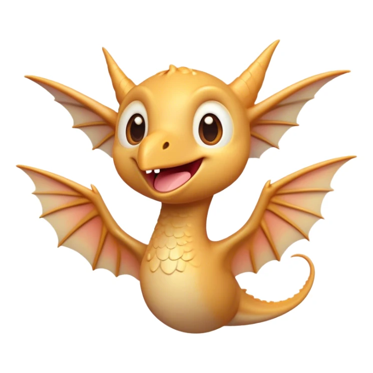 Cinematic Cute Pterodactyl Portrait Emoji, Head tilted playfully with a charming smile, featuring a diminutive, agile form with delicately curved wings and wide, sparkling eyes full of endearing wonder, Simplified yet irresistibly adorable features, highly detailed, glowing with a warm, inviting pastel glow, high shine, affectionate and lively, stylized with a touch of whimsical prehistoric charm, soft glowing outline, capturing the essence of a mischievous yet lovable Pterodactyl that seems as if it could flutter out of the screen into your arms! sticker