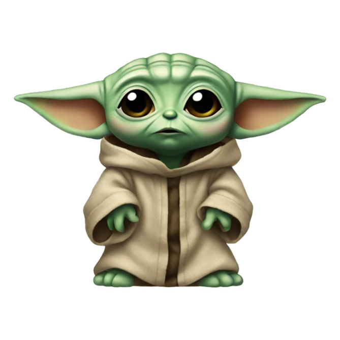 Baby Yoda unsure sticker