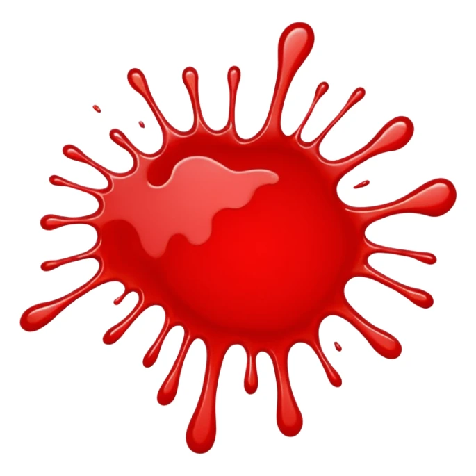 paint splatter, only bucket, spilled paint, red color. sticker