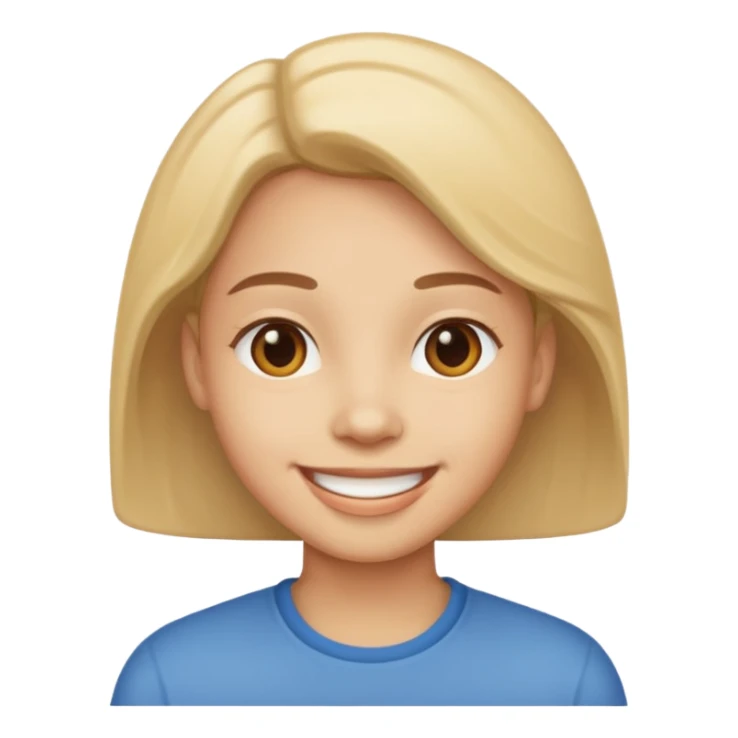 Generate a smiling emoji of this person please sticker