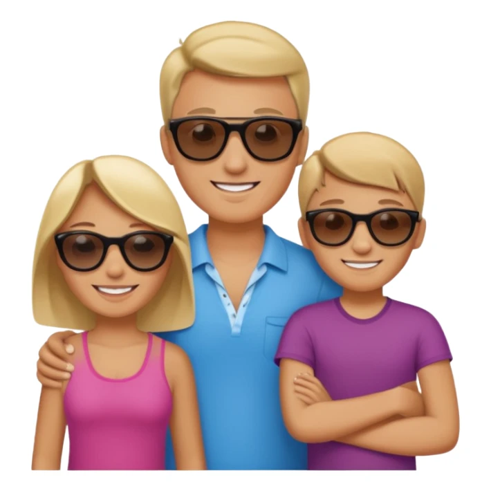  group of young family members chilling  sticker
