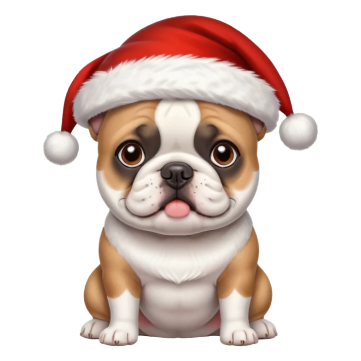 chrstimas French bulldog sticker