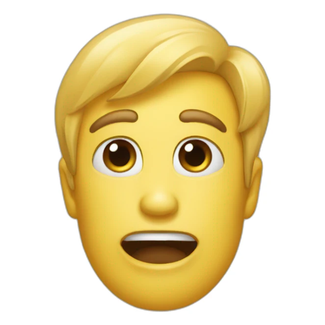 Emoji qui ne veux pas manger sticker