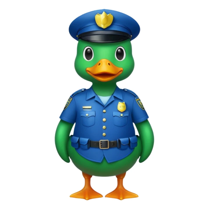 Police green duck full body sticker