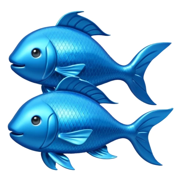 The zodiac symbol Pisces 00d9ff color 3d  sticker