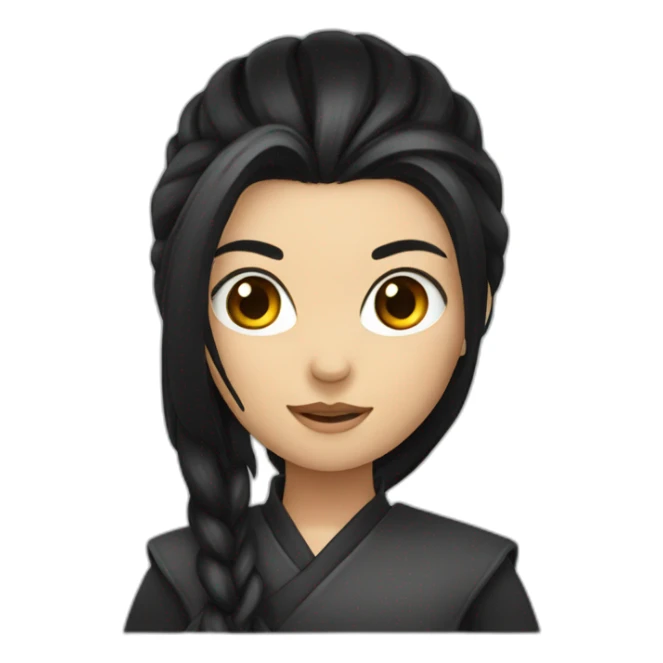 long-black-hair,ninja-girl sticker