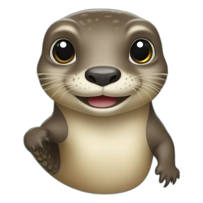 loutre sur tortue sticker