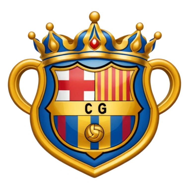 El escudo del Barcelona con unas esposas sticker