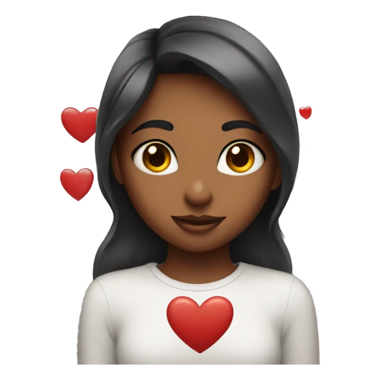 girl in love with hearts in eyes sticker