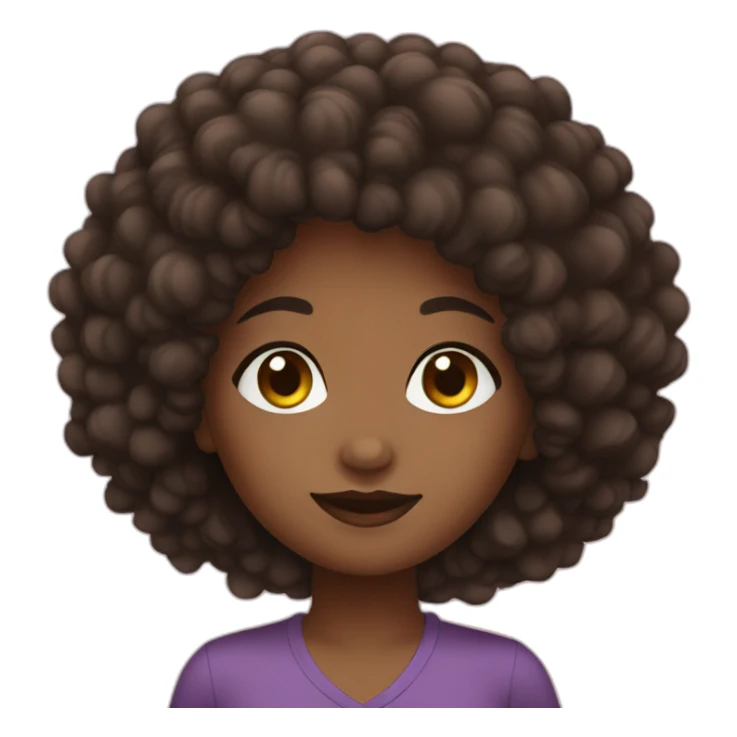 afro girl sticker