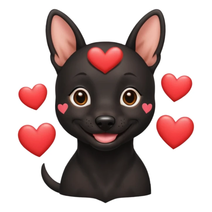 Xoloitzcuintle Dog smiling with hearts coming from eyes sticker