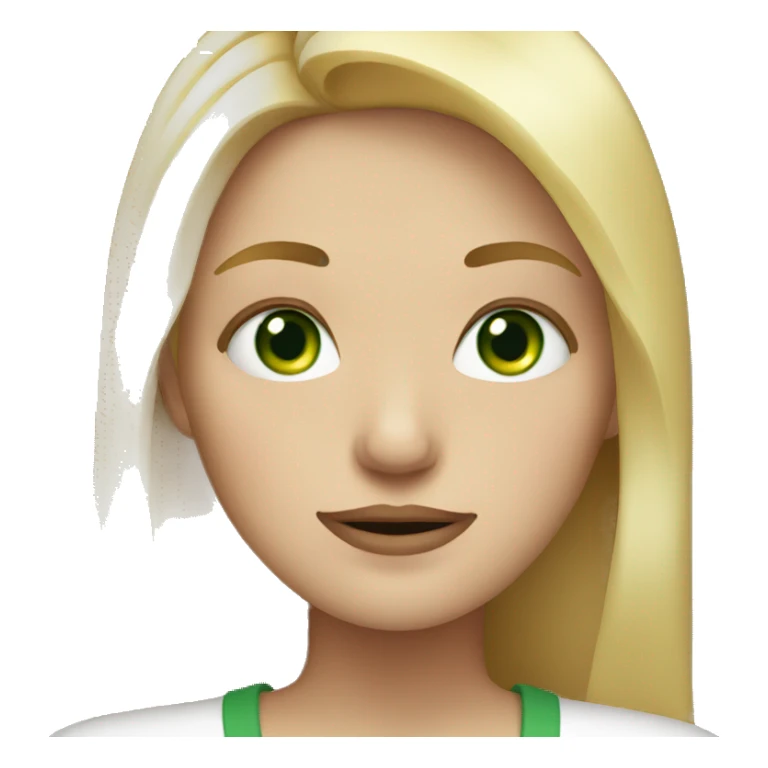 woman with blonde hair and green eyes cry sticker