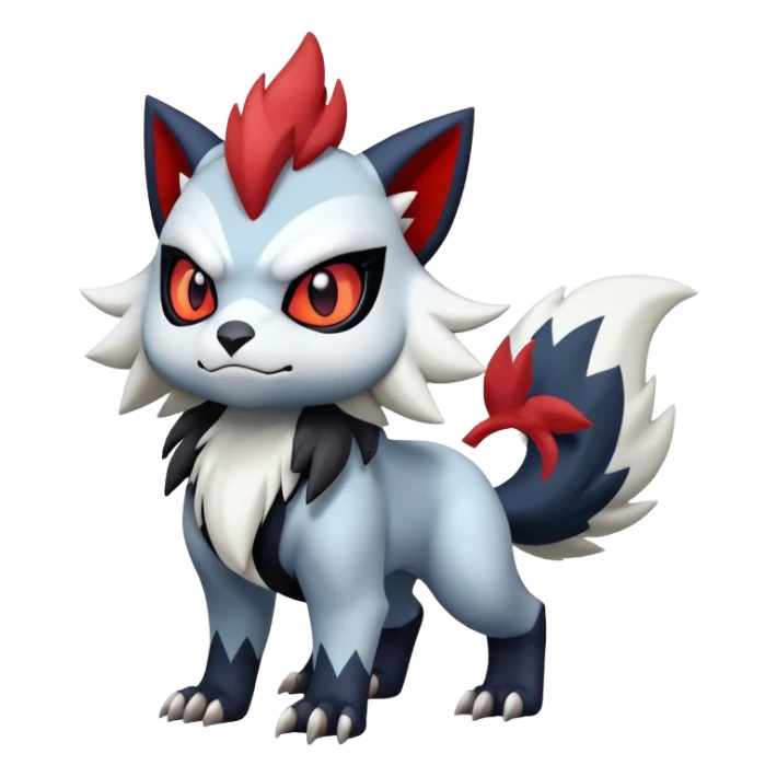 Edgy Cool Kawaii Litten-Absol-Zoroark-Pokémon Full Body sticker