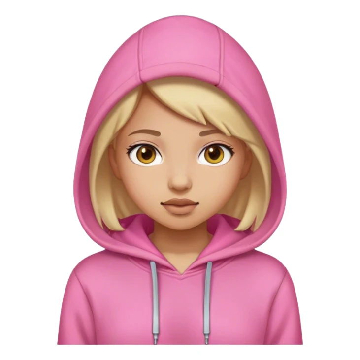 Girl wearing a Pink hoodie sticker