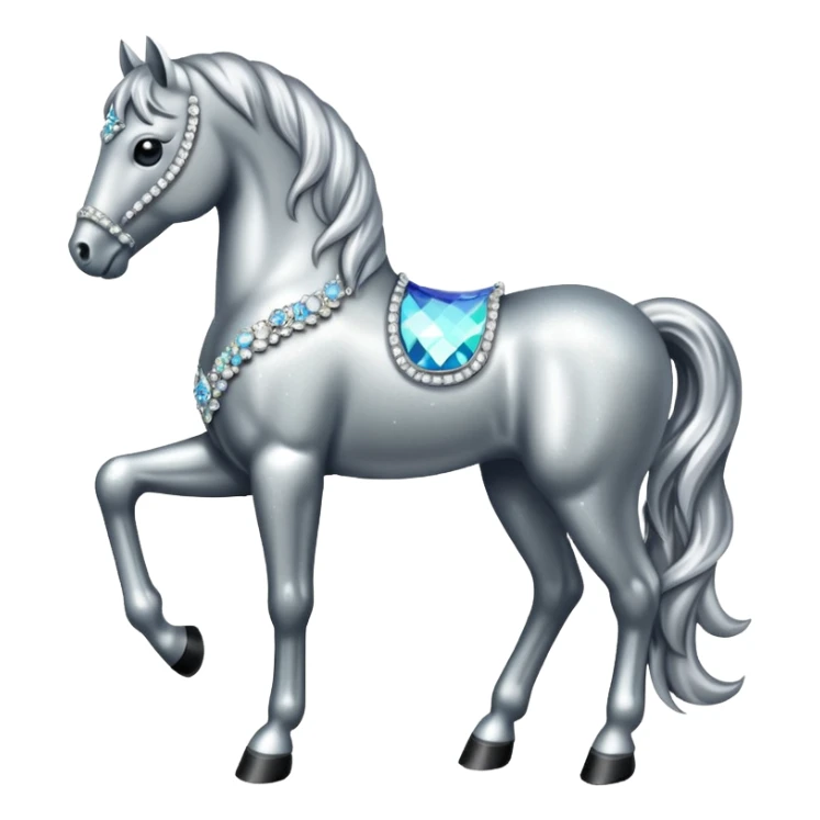Horse made of small rhinestones sticker