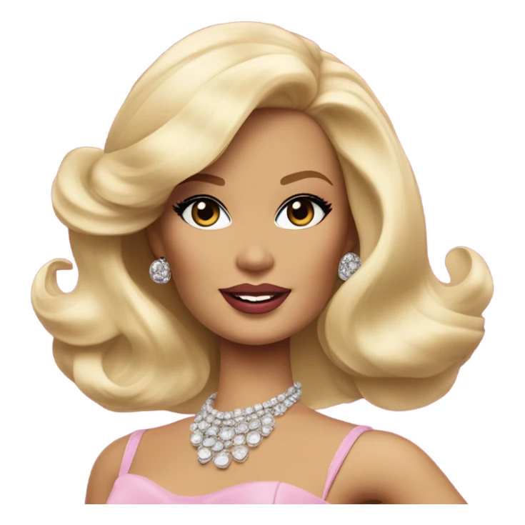 1970's blonde Barbie glamorous Hollywood actress  sticker
