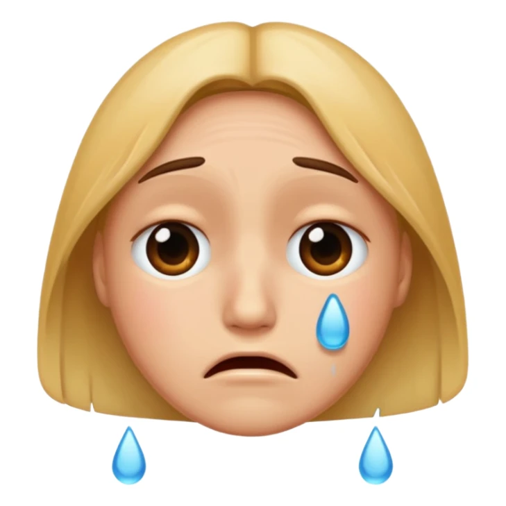 crying face emoji sticker