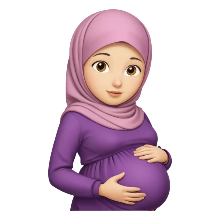 Lebanese girl, hijab, pregnant belly. sticker