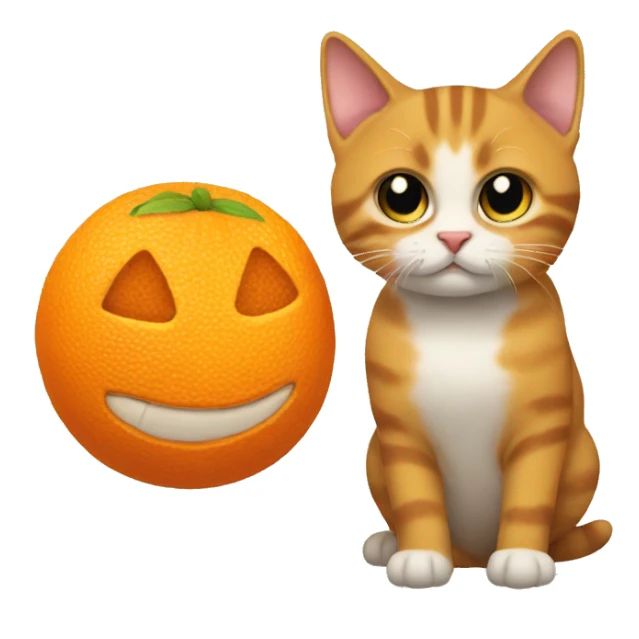 un gato naranja y gordo sticker