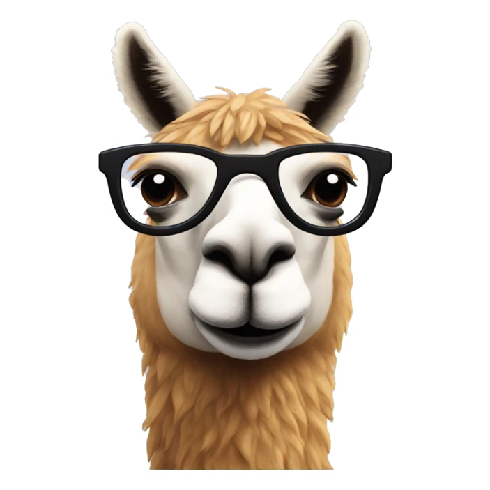 llama with disguise nose and glasses 🥸 sticker