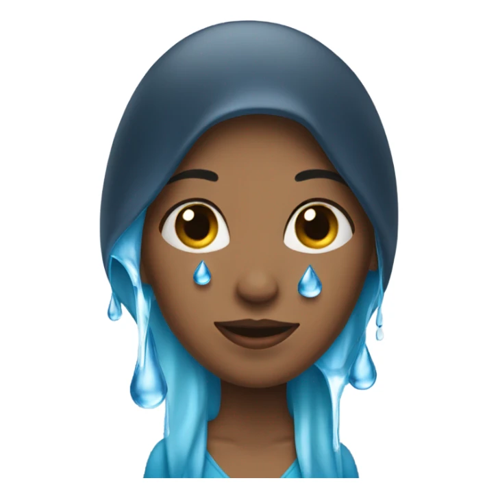 Woman with water drop falling  sticker