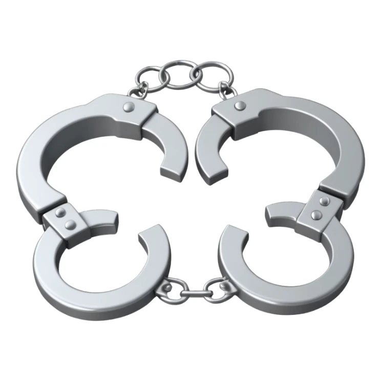 cracking handcuffs with little effects of cracks with 4k  sticker