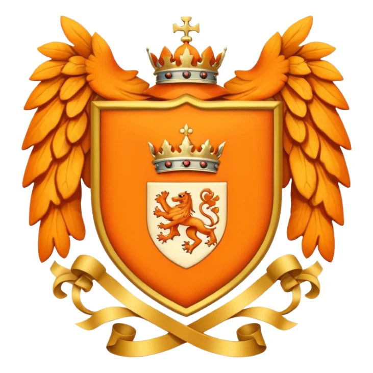 orange coat of arms sticker