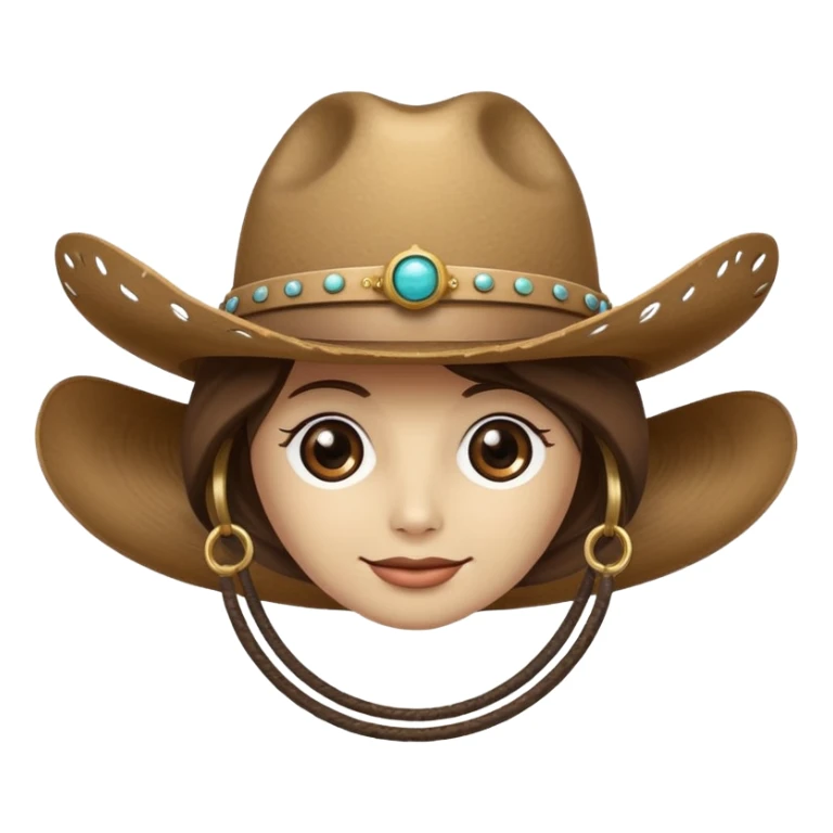 Planet Saturn wearing cowgirl hat sticker