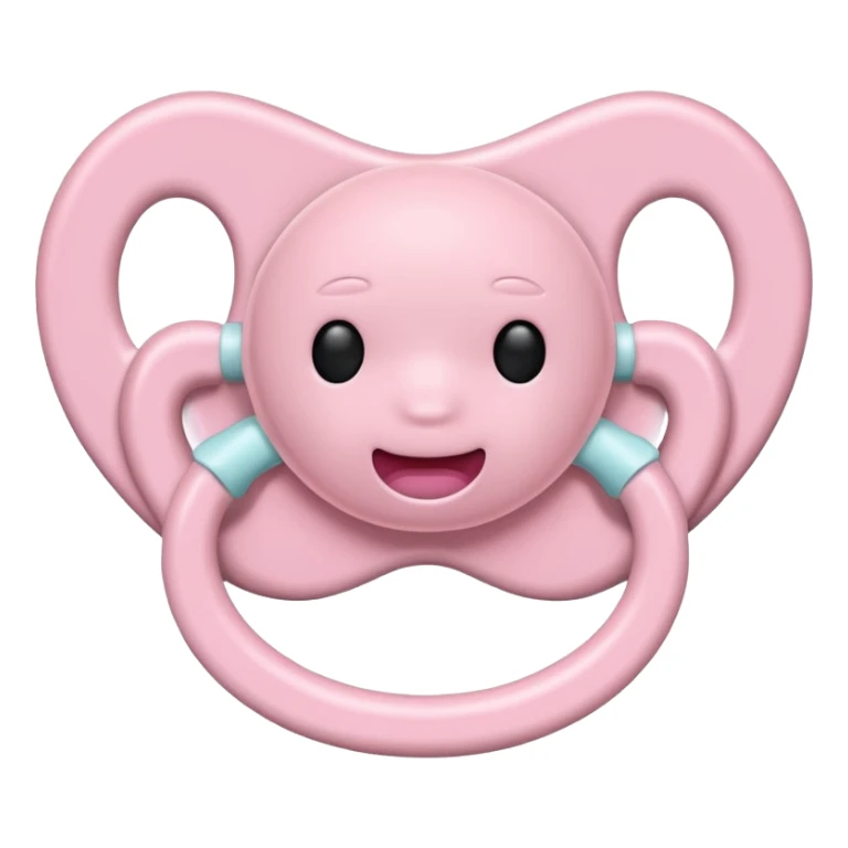 Pastel pink pacifier that has no eyes or mouth  sticker