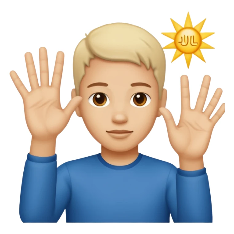 signe du rappeur jul avec les mains  sticker