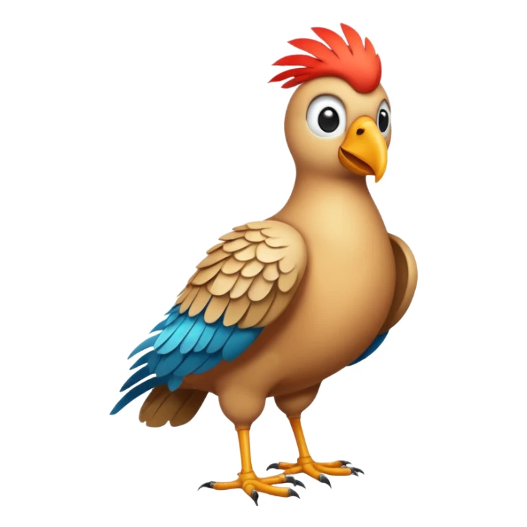 High resolution of   realistic full body bird distorted , no extra hybrid sticker