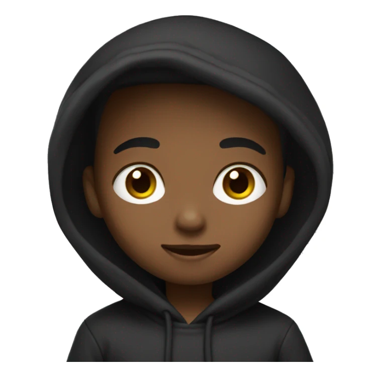 Lil boy with black hoodie  sticker