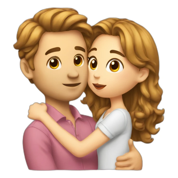 Beautiful-girl-kissing-a-guy sticker