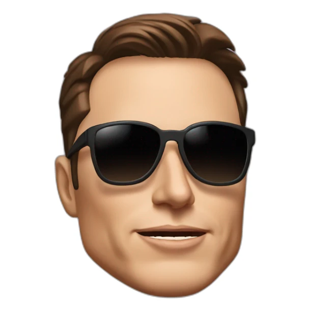 Elon musk with sunglasses  sticker