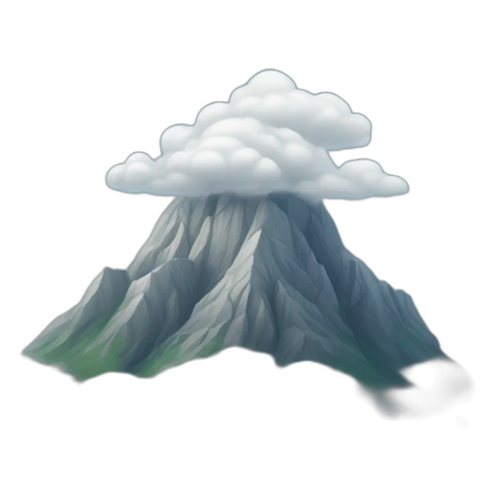 Cloudy long mountain sticker