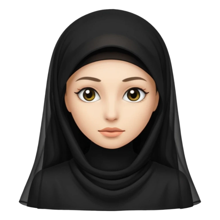 shaman woman in black clothes black veil sticker