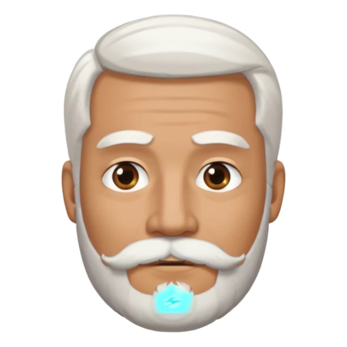 man with mexican on my white hair with a beard sticker