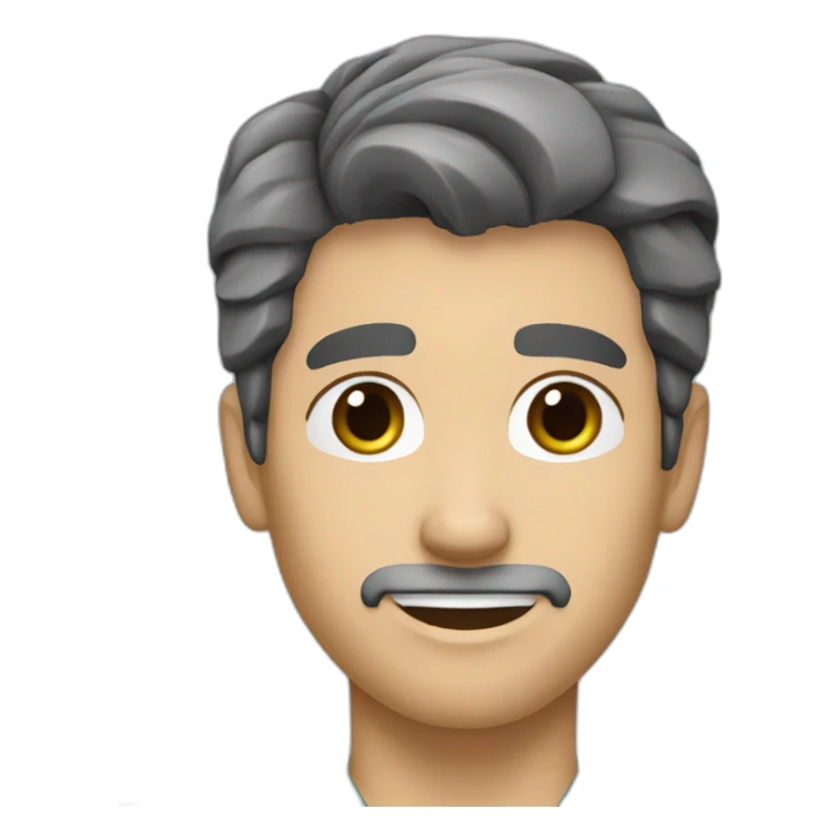 plastic surgeon white male black hair, no glasses, gray stubble on face sticker